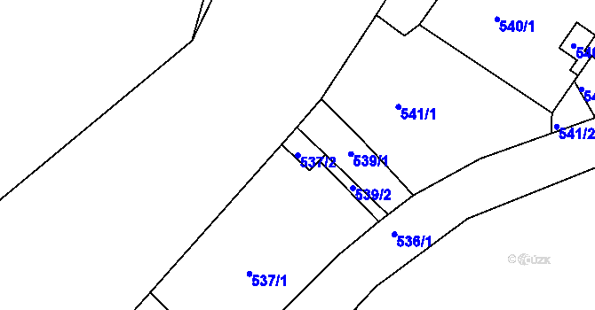 Parcela st. 537/2 v KÚ Novosedlice, Katastrální mapa