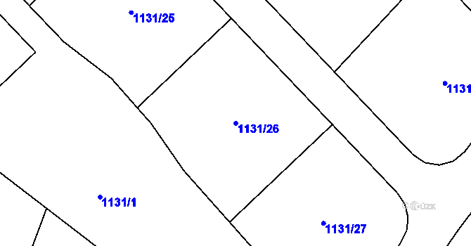 Parcela st. 1131/26 v KÚ Novosedlice, Katastrální mapa