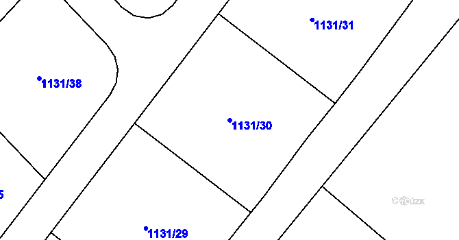 Parcela st. 1131/30 v KÚ Novosedlice, Katastrální mapa
