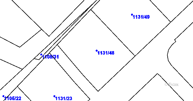 Parcela st. 1131/48 v KÚ Novosedlice, Katastrální mapa