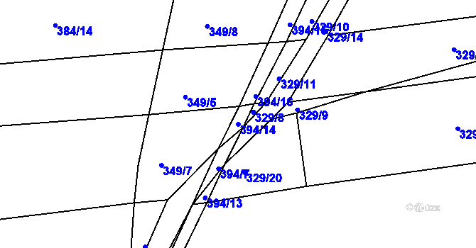 Parcela st. 394/14 v KÚ Novosedly u Rakovníka, Katastrální mapa