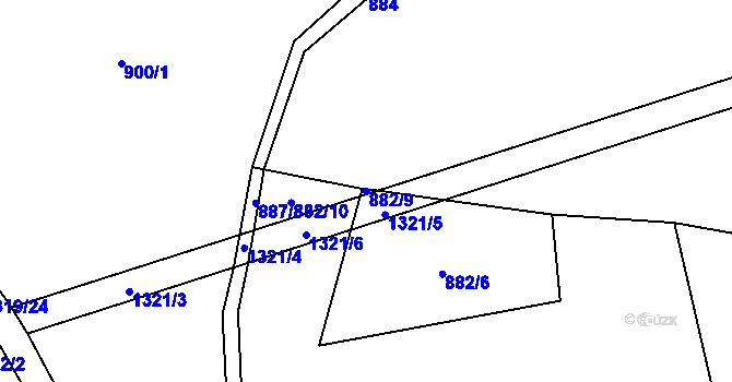 Parcela st. 882/9 v KÚ Novosedly u Strakonic, Katastrální mapa