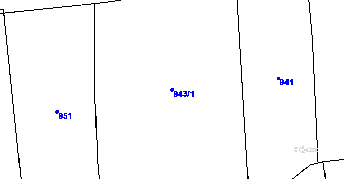 Parcela st. 943/1 v KÚ Novosedly u Strakonic, Katastrální mapa