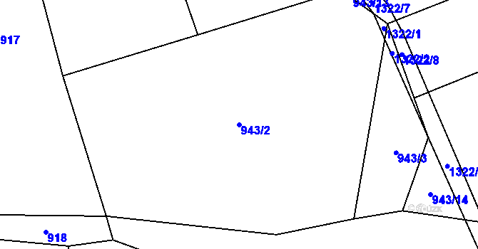 Parcela st. 943/2 v KÚ Novosedly u Strakonic, Katastrální mapa
