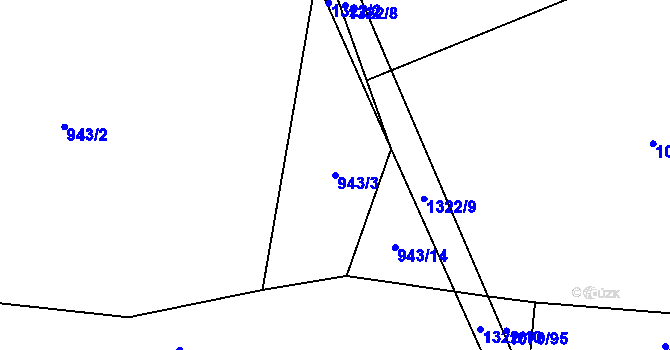 Parcela st. 943/3 v KÚ Novosedly u Strakonic, Katastrální mapa
