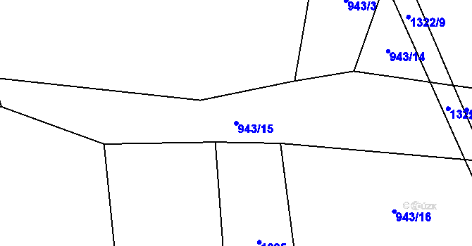 Parcela st. 943/15 v KÚ Novosedly u Strakonic, Katastrální mapa