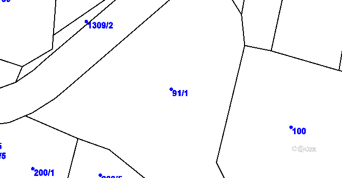 Parcela st. 91/1 v KÚ Novosedly u Strakonic, Katastrální mapa