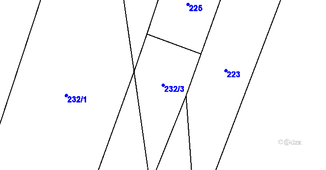 Parcela st. 232/3 v KÚ Novosedly u Strakonic, Katastrální mapa