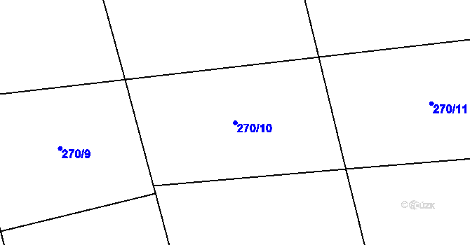 Parcela st. 270/10 v KÚ Novosedly u Strakonic, Katastrální mapa