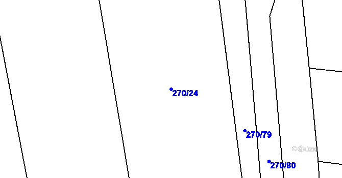 Parcela st. 270/24 v KÚ Novosedly u Strakonic, Katastrální mapa