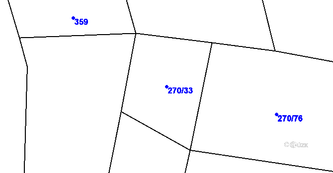 Parcela st. 270/33 v KÚ Novosedly u Strakonic, Katastrální mapa