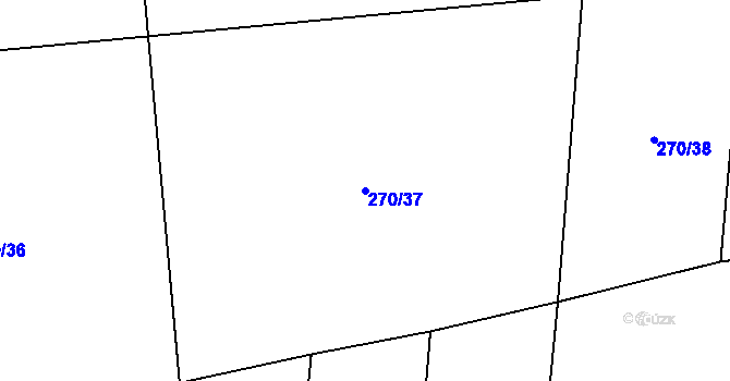 Parcela st. 270/37 v KÚ Novosedly u Strakonic, Katastrální mapa