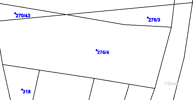 Parcela st. 276/4 v KÚ Novosedly u Strakonic, Katastrální mapa