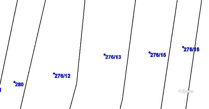 Parcela st. 276/13 v KÚ Novosedly u Strakonic, Katastrální mapa