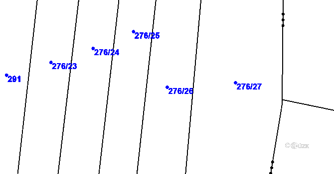 Parcela st. 276/26 v KÚ Novosedly u Strakonic, Katastrální mapa