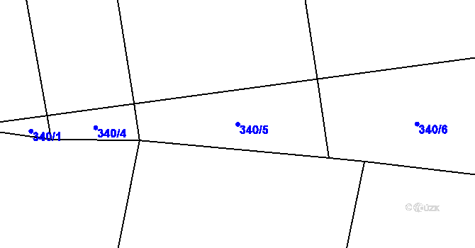 Parcela st. 340/5 v KÚ Novosedly u Strakonic, Katastrální mapa