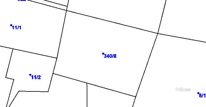 Parcela st. 340/8 v KÚ Novosedly u Strakonic, Katastrální mapa