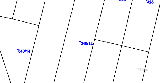 Parcela st. 340/12 v KÚ Novosedly u Strakonic, Katastrální mapa