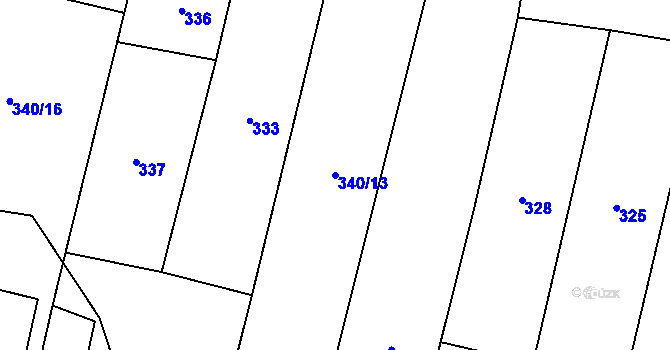 Parcela st. 340/13 v KÚ Novosedly u Strakonic, Katastrální mapa