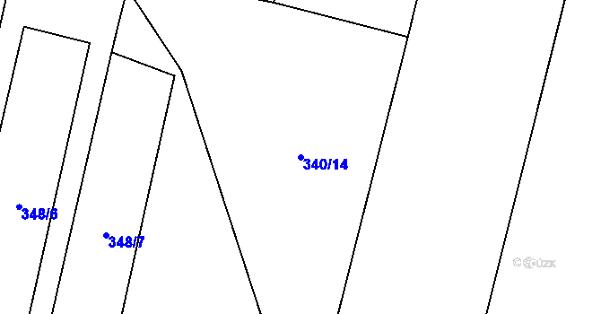 Parcela st. 340/14 v KÚ Novosedly u Strakonic, Katastrální mapa