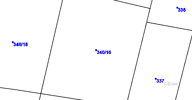 Parcela st. 340/16 v KÚ Novosedly u Strakonic, Katastrální mapa