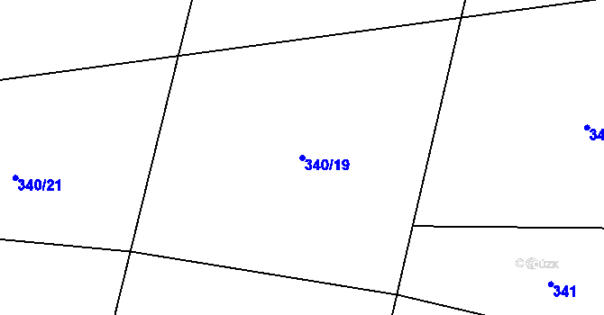 Parcela st. 340/19 v KÚ Novosedly u Strakonic, Katastrální mapa