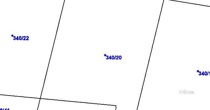 Parcela st. 340/20 v KÚ Novosedly u Strakonic, Katastrální mapa