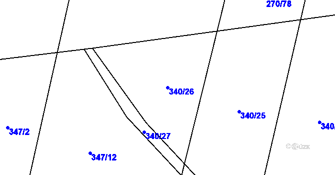 Parcela st. 340/26 v KÚ Novosedly u Strakonic, Katastrální mapa