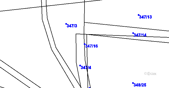 Parcela st. 347/16 v KÚ Novosedly u Strakonic, Katastrální mapa