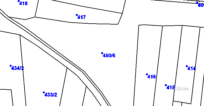 Parcela st. 450/6 v KÚ Novosedly u Strakonic, Katastrální mapa