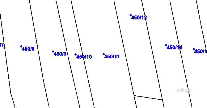 Parcela st. 450/11 v KÚ Novosedly u Strakonic, Katastrální mapa
