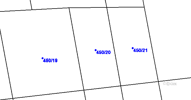 Parcela st. 450/20 v KÚ Novosedly u Strakonic, Katastrální mapa
