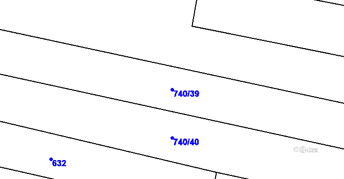 Parcela st. 740/39 v KÚ Novosedly u Strakonic, Katastrální mapa