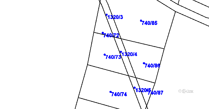 Parcela st. 740/73 v KÚ Novosedly u Strakonic, Katastrální mapa