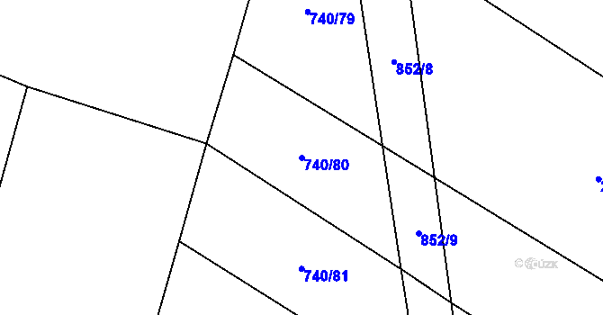 Parcela st. 740/80 v KÚ Novosedly u Strakonic, Katastrální mapa