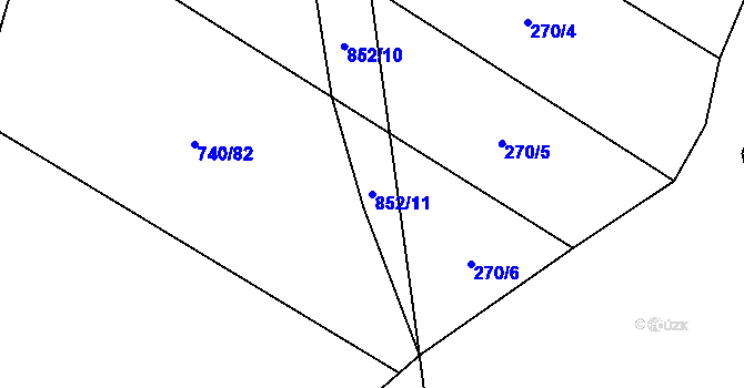 Parcela st. 852/11 v KÚ Novosedly u Strakonic, Katastrální mapa