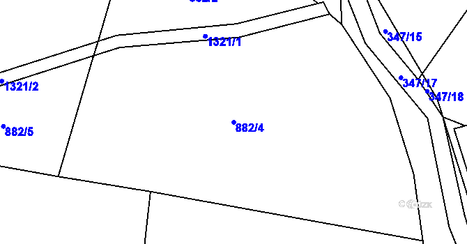 Parcela st. 882/4 v KÚ Novosedly u Strakonic, Katastrální mapa