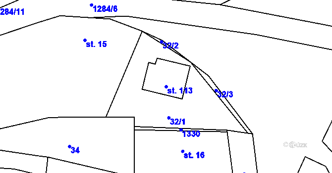 Parcela st. 113 v KÚ Novosedly u Strakonic, Katastrální mapa