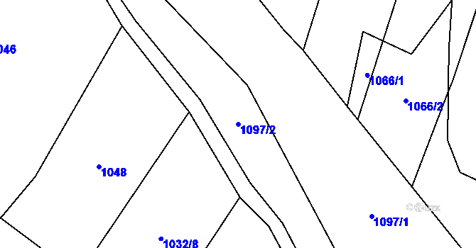 Parcela st. 1097/2 v KÚ Novosedly u Strakonic, Katastrální mapa