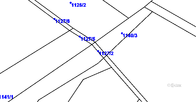 Parcela st. 1127/2 v KÚ Novosedly u Strakonic, Katastrální mapa