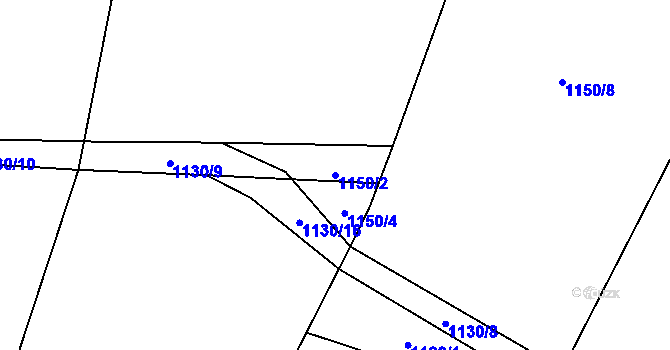 Parcela st. 1150/2 v KÚ Novosedly u Strakonic, Katastrální mapa