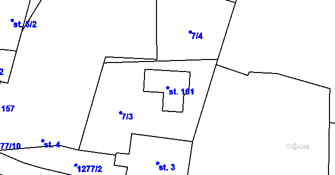 Parcela st. 161 v KÚ Novosedly u Strakonic, Katastrální mapa