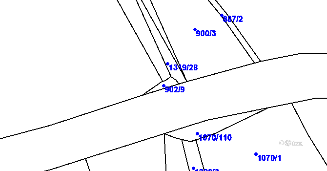 Parcela st. 902/9 v KÚ Novosedly u Strakonic, Katastrální mapa