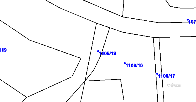 Parcela st. 1106/19 v KÚ Novosedly u Strakonic, Katastrální mapa
