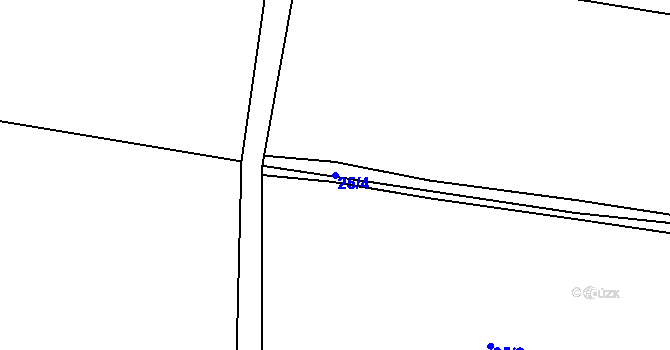 Parcela st. 25/4 v KÚ Močidlec, Katastrální mapa