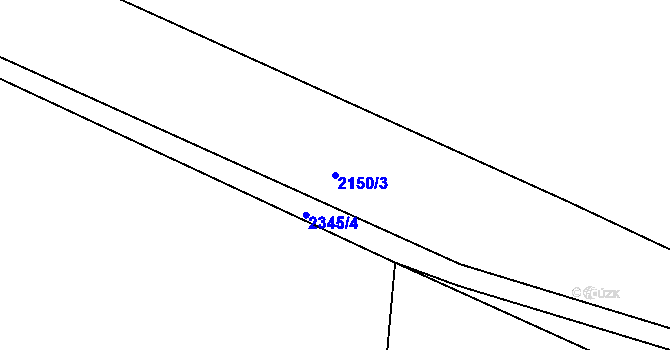 Parcela st. 2150/3 v KÚ Močidlec, Katastrální mapa