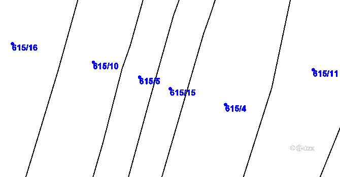 Parcela st. 615/15 v KÚ Novosedly u Žlutic, Katastrální mapa