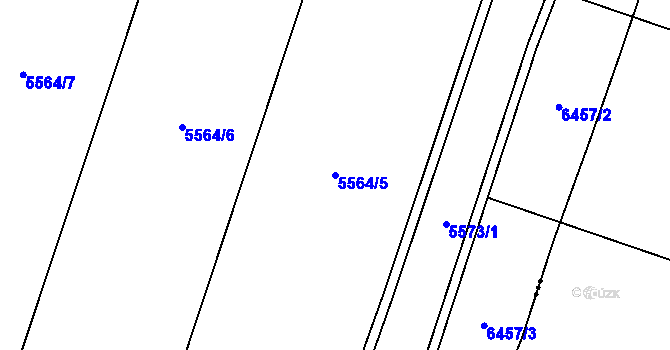 Parcela st. 5564/5 v KÚ Novosedly na Moravě, Katastrální mapa