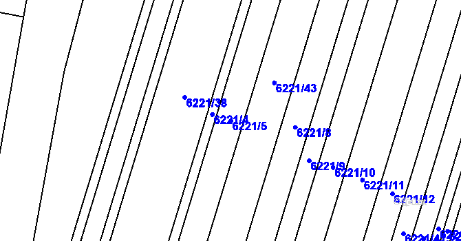 Parcela st. 6221/5 v KÚ Novosedly na Moravě, Katastrální mapa