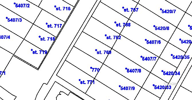 Parcela st. 769 v KÚ Novosedly na Moravě, Katastrální mapa